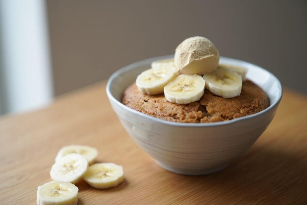 Bowl-Cake-pour-un-Regime-avec-de-la-Banane