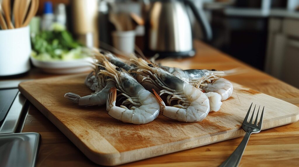 decortiquer-crevette-avec-une-fourchette