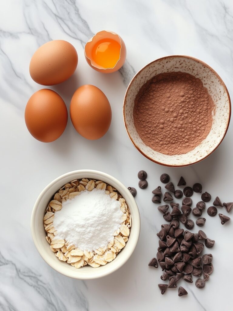ingredients-mug-cake-flocon-avoine-chocolat-sans-banane
