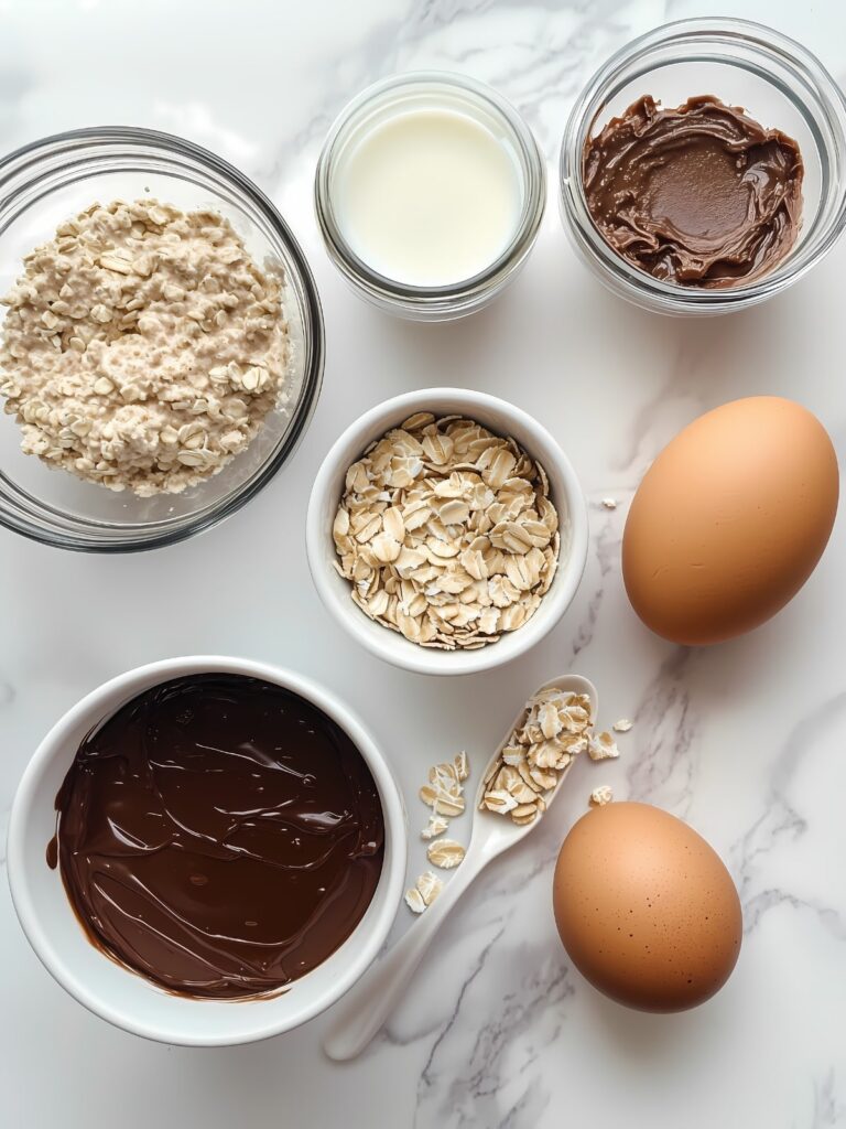 ingredients-mug-cake-flocon-avoine-nutella