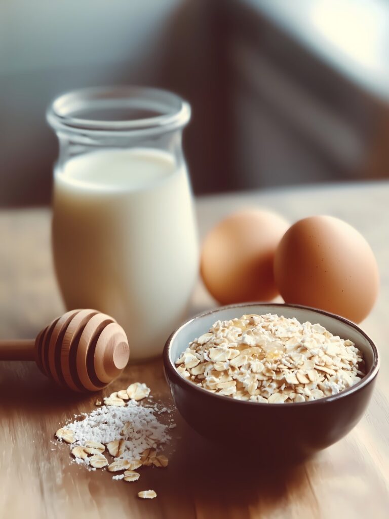 ingredients-mug-cake-flocon-avoine-proteine