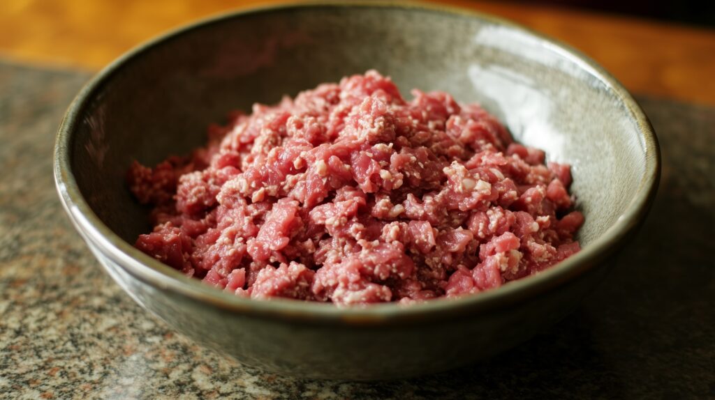 viande-hache-avec-couteau-hachoir