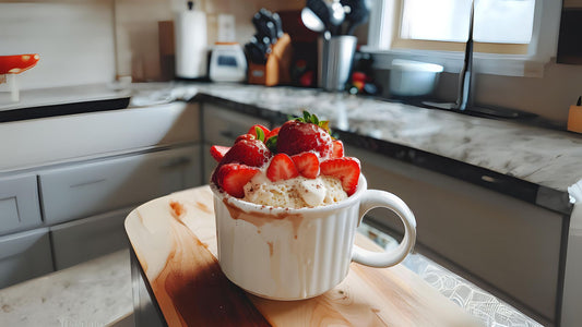 mug cake fraise healthy