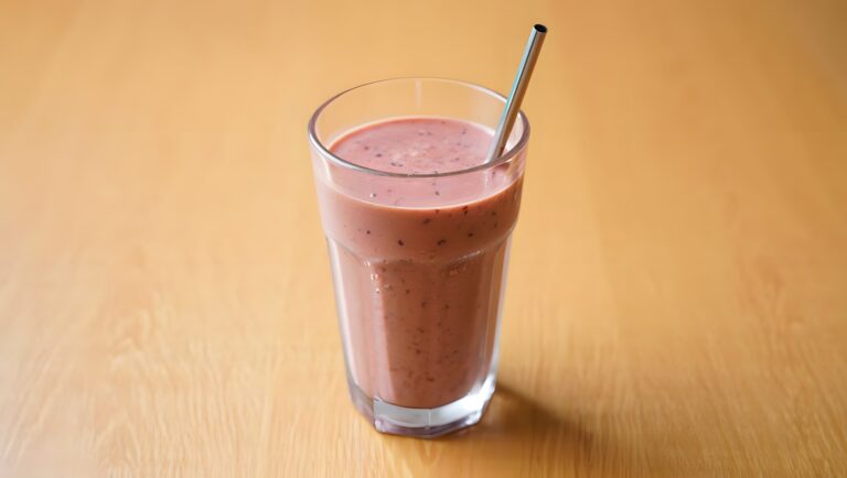 smoothie-banane-fraise-kiwi-lait-amande