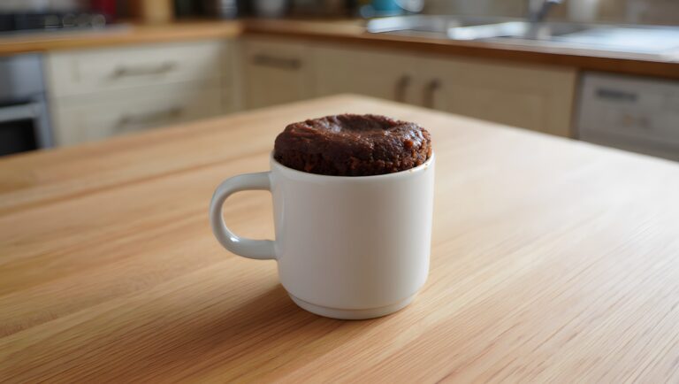 mug cake chocolat noir sans beurre