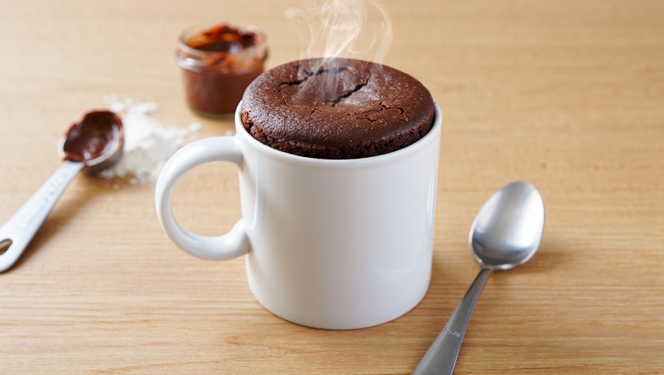 mug cake rapide et sans oeuf
