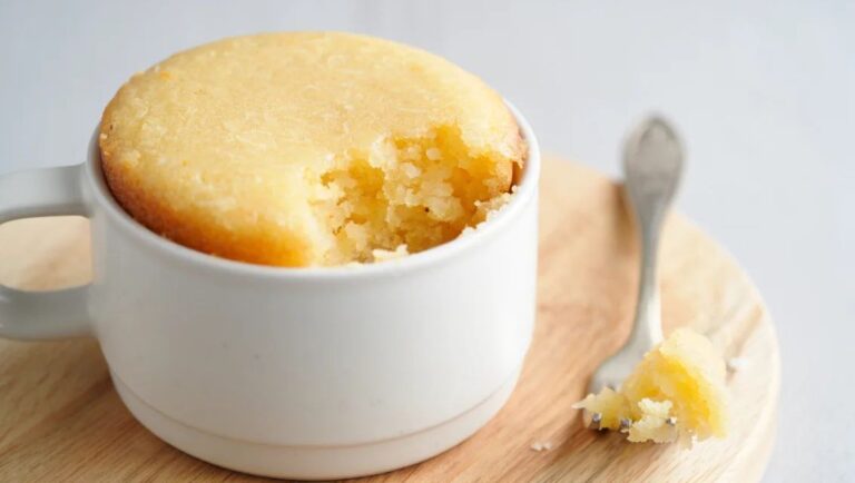 mug cake sans gluten, à la maizena
