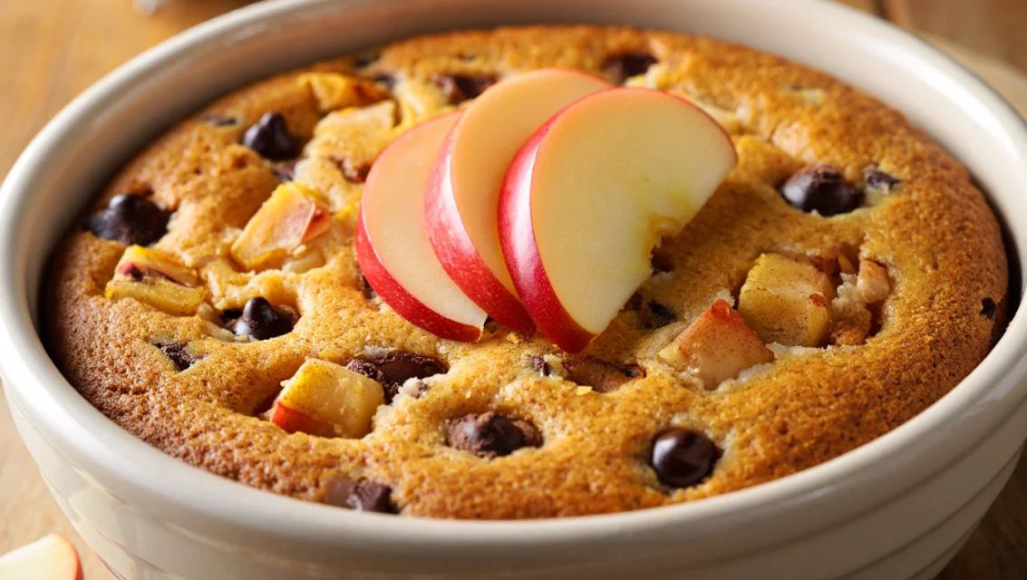 Bowl-Cake-Healthy-a-la-Pomme-au-Chocolat-et-sans-OEuf