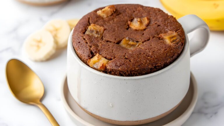 Mug Cake Healthy, Peu Calorique et à la Banane