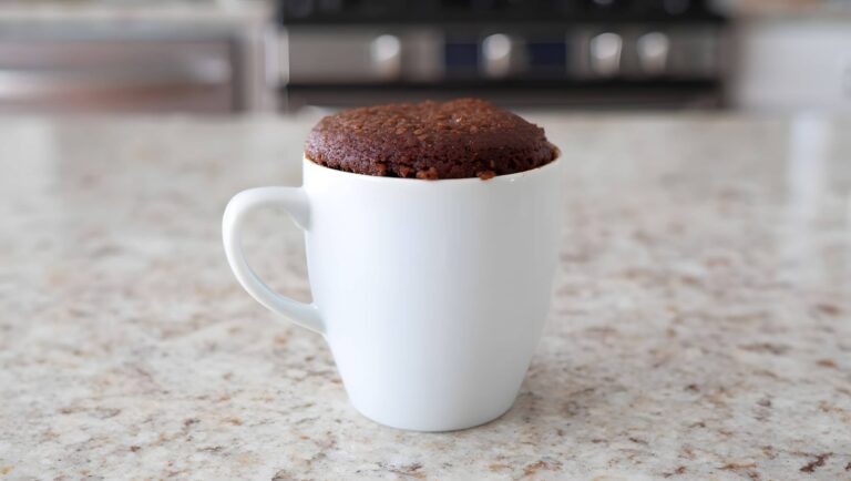 Mug Cake avec de la Compote, au Chocolat et sans Œuf