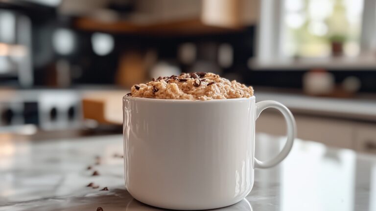 Mug Cake Sain aux Flocons d&rsquo;Avoine
