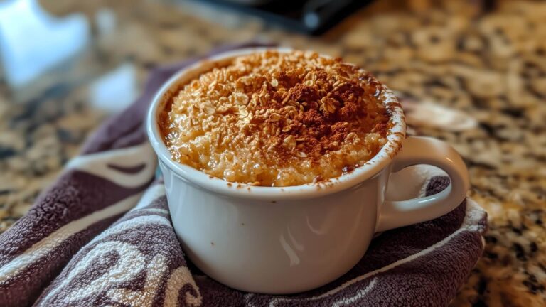 Mug Cake aux Flocons d&rsquo;Avoine, Sans Banane