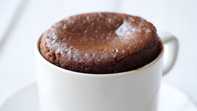 Mug Cake Fondant au Nutella sans Beurre